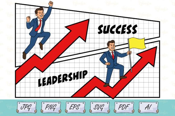 Business Growth Success Comic Vector