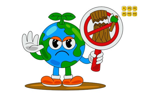 Cartoon Earth Character Vector Art 21: Smart, Scalable Assets for Real-World Design Needs