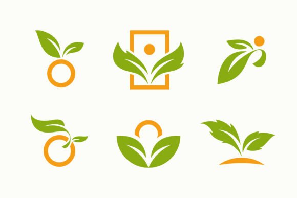 Eco-Friendly Green Leaf Organic Circle