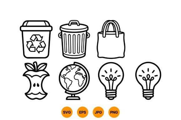 Eco Line Art Icon Pack: Clear, Scalable Icons for Environmental Communication