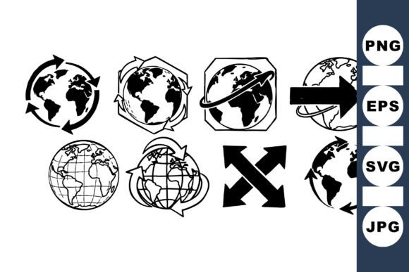 Hand Drawn Globe Icon Set