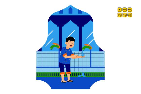 Man Ablution at Mosque: A Practical Resource for Visual Communication