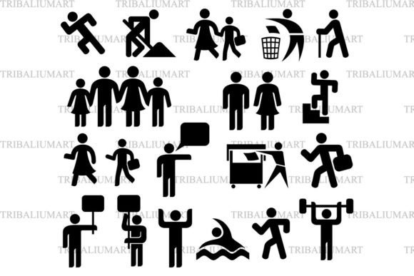 Man Icons Set – People Silhouettes: A Practical, Flexible Asset for Visual Communication