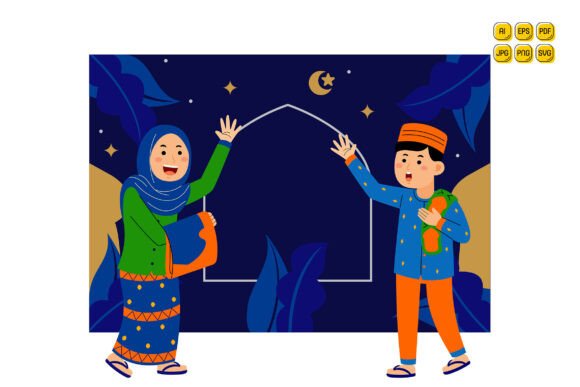 Muslim Couple Celebrating Ramadan