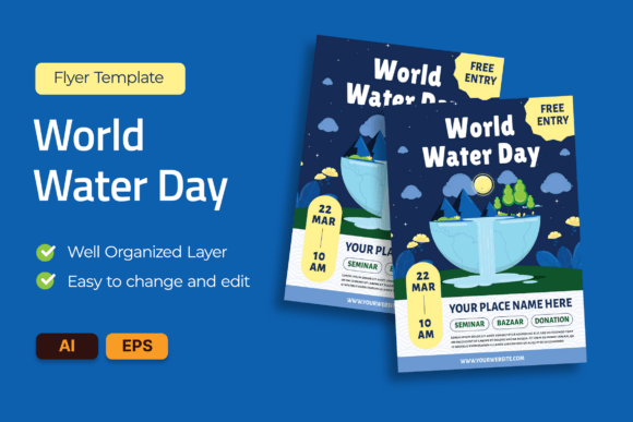 World Water Day Flyer Template